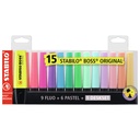 STABILO Boss Original Desktop Set - 15 Assorted Colors