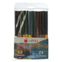 Apple Jumbo Color Pencils - Set of 12 Colors