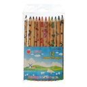 Apple Wooden Tri-Grip Jumbo Color Pencils - Set of 12 Triangular Colors