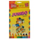 Apple Jumbo Color Pencils with Sharpener - Set of 12 Colors