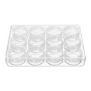 Apple E-129 Plastic Palette, 12 Color - Clear