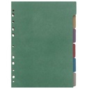 Apple Colored Paper Index Divider - 6 Tabs