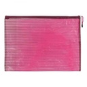 Apple Plastic Zipper File - Pink