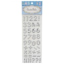 Apple E-84 Shining Numbers Stickers - Silver