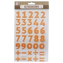 Apple LZS-008 English Numbers Stickers, Orange