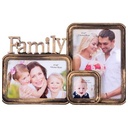 El Maayergy Photo Frame H611, Gold, 3 Pictures