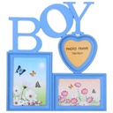 Blue Photo Frame for 3 Pictures - Boy and Girl