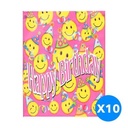 Happy Birthday Party Bags, Pack of 10 - Assorted Colors