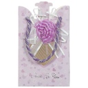 Purple Gift Bag with Transparent Heart - Elegant Design