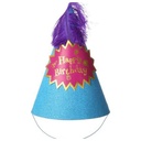 Multi-Color Happy Birthday Paper Cone Hat - Festive