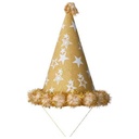 Gold Glittery Party Cone Hat - Festive and Stylish