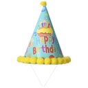 Multi-Color Happy Birthday Paper Cone Hat - Festive