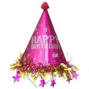 Purple Glitter Happy Birthday Cone Hat - Stylish