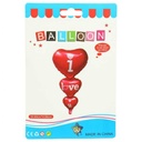 I Love You Helium Balloon - Red Heart Shape