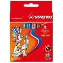 Stabilo Western Yippy - Jumbo Wax Crayons - Set of 8 Colors