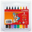 Stabilo Yippy-Wax Thick Crayon Pack of 8 - Bright Colors