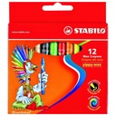 Stabilo Wax Crayons Set - 12 Vibrant Colors