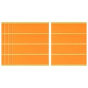 Apple Orange Rectangle Stickers - 5 Sheets, 137 x 37 mm