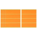 Apple Orange Rectangle Stickers - 5 Sheets, 137 x 37 mm