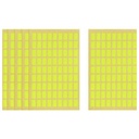 Apple Rectangle Stickers, 6 Sheets, 14x8 mm - Different Colors