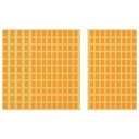 Apple Rectangle Stickers, 18 x 12 mm, Assorted Colors