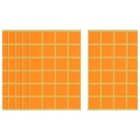 Apple Orange Square Stickers - 6 Sheets, 24 x 24 mm