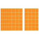 Apple Orange Square Stickers - 6 Sheets, 24 x 24 mm