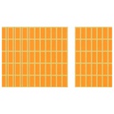 Apple Orange Rectangle Stickers - 6 Sheets, 30 x 12 mm