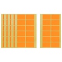 Apple Orange Rectangle Stickers - 6 Sheets, 45 x 25 mm