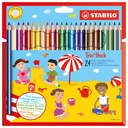 Stabilo Trio Thick Color Pencils, Set of 18 Assorted Colors