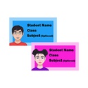 Large Avatar School Label ( Rectangular 6.4 x 3.8 ) 