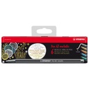 Stabilo Pen 68 Metallic - Box of 6 Assorted Colors