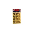 Tanex Gold Heart Stickers 12 Pieces 5 Sheets Model 303