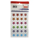 Tanex Colorful Star Stickers, 24 Pieces on 1 Sheet, Model TDE147