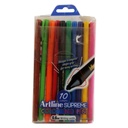 Artline Flowmaster Markers Felt Tip Pens Set 10 Colors 0.6 mm (Model EPFS-210)