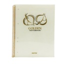 Mintra Golden and Silver Notebook Wire . Spiral-Bound 100 Sheets A4