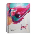 Sasco / Bravo A4 Hard Cover Wire . Spiral-Bound Notebook 200 Sheets