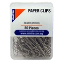 Mintra Paper Clips Silver 28 mm 80 Pieces Model 94353