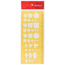 Apple Shapes Stencil Ruler - Orange