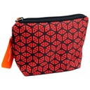 Mintra Multi-Purpose Pencil Case - Warm Red Triangle Print