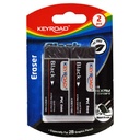 Keyroad Black Eraser Pack, 2 Pieces