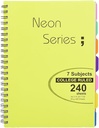 Maayergy A4 Spiral Notebook - 240 Sheets, 7 Subjects, Durable Cover for School & Home