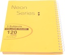 A4 Spiral Notebook 3 Subjects 120 Sheets Wire-Bound Durable PP Cover