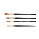 Faber Castell Synthetic Hair Flat Paint Brush Set /4 (1 - 2 - 4 - 6) No. 114402