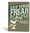 Notebook, Lined , 40 Sheets, 70 Grams, Size 20.5 X 29.7 cm Lipa Mill Snoopy - Peace - Love - &Music - Gray