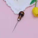 Stitching Awl, Sewing Awl, Leather Sewing Needle with Wooden Handle for Leather Crafts