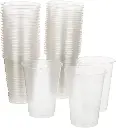 Disposable Plastic Cups, Transparent Plastic Cups, Water Dispenser Cups 50 pieces