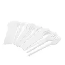 White Plastic Disposable Forks 25 pieces