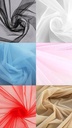 Soft Tulle 6 Assorted Colors for Crafts and Gift Wrapping ( Black - White - Sky Blue - Rose Pink - Red - Gold)  5 meters